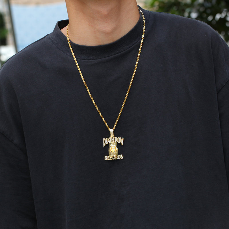 Pendant Full Of Zircon Monogram Necklace Hip Hop Rap Accessories