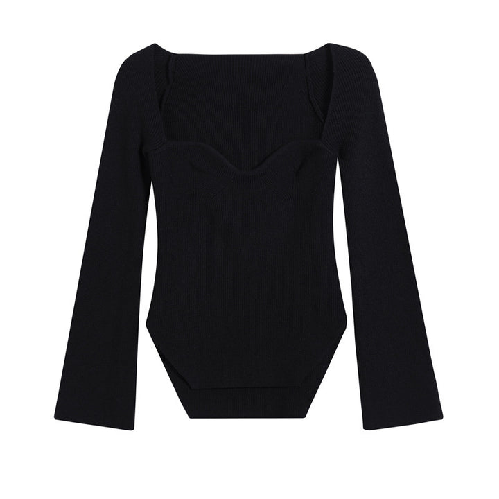 Women's Off-neck Pullover Long Sleeve Top Bottoming Sweater