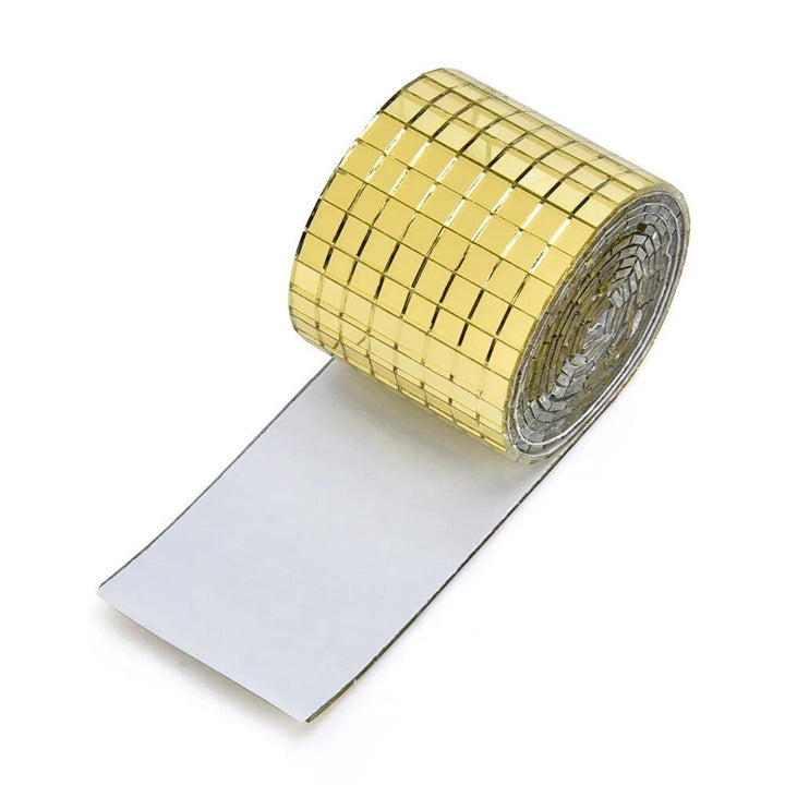 Self-Adhesive Real Glass Mini Square Mirror Mosaic Tiles