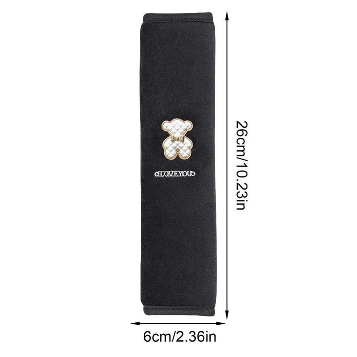 Plush Cartoon Bear Car Seat Belt Shoulder Pad - Comfort & Style for Your Drive