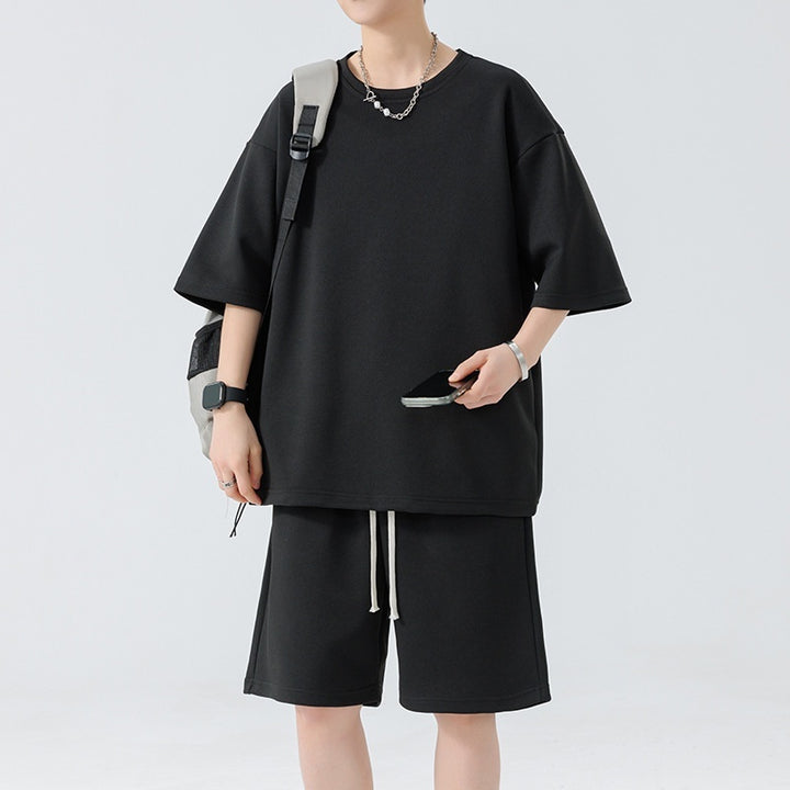 Men's Round Neck Quick-drying Breathable Loose Leisure Suit