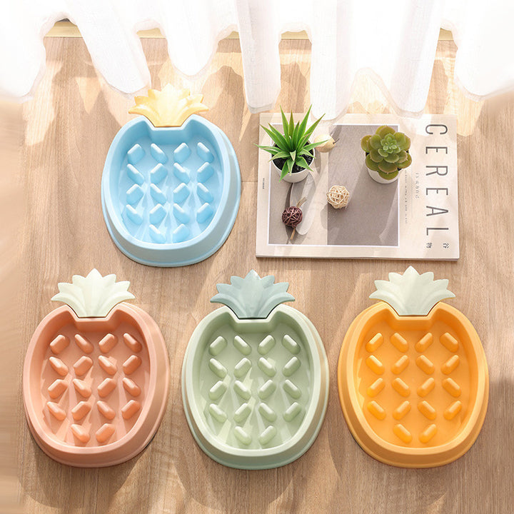 Pineapple Shape Dog Slow Feeder Bowl