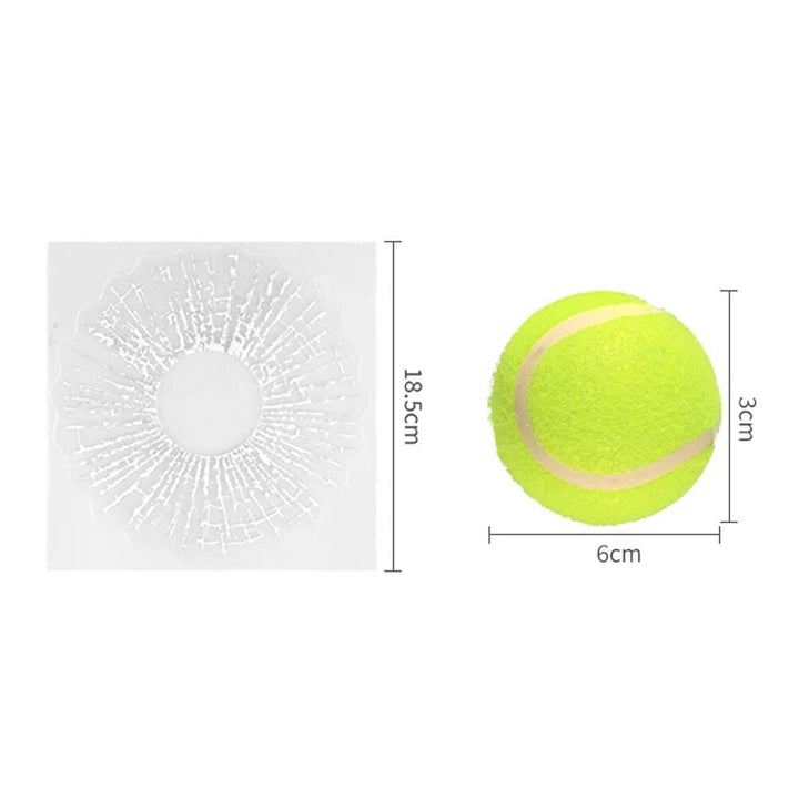 3D Smash Effect Tennis Ball Decal – Car Window Sticker