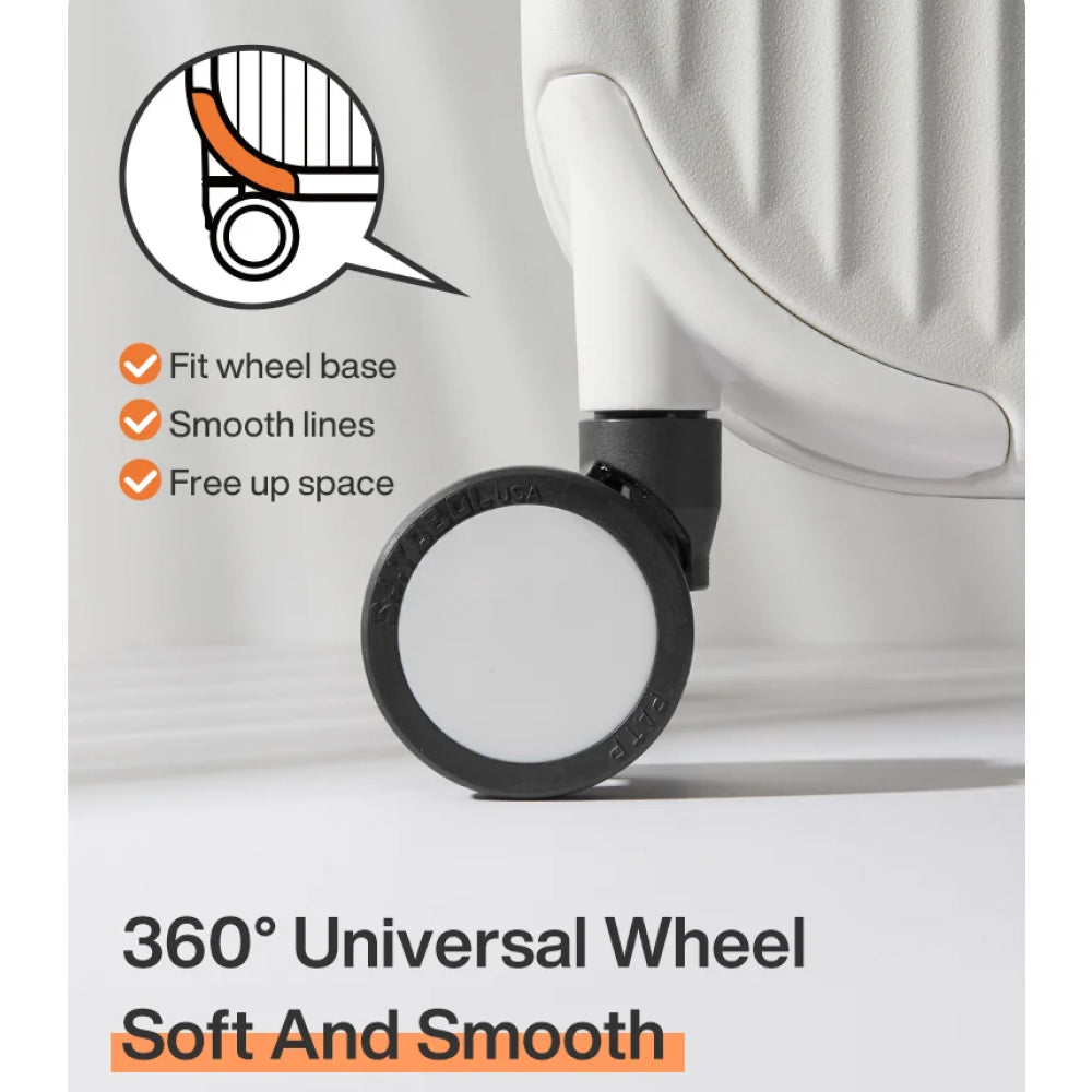 Hard Shell Spinner Suitcase with Cup & Phone Holder - Travel Light & Smart