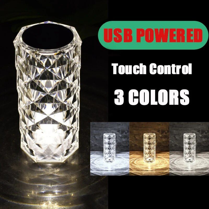 RGB Crystal Diamond LED Night Light