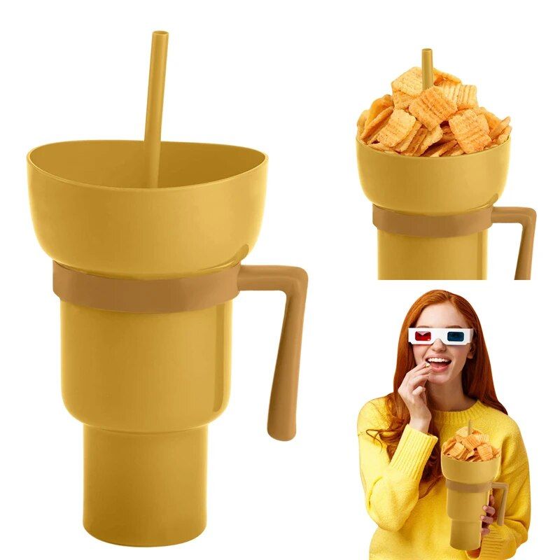 Multi-Purpose Portable Snack and Drink Tumbler