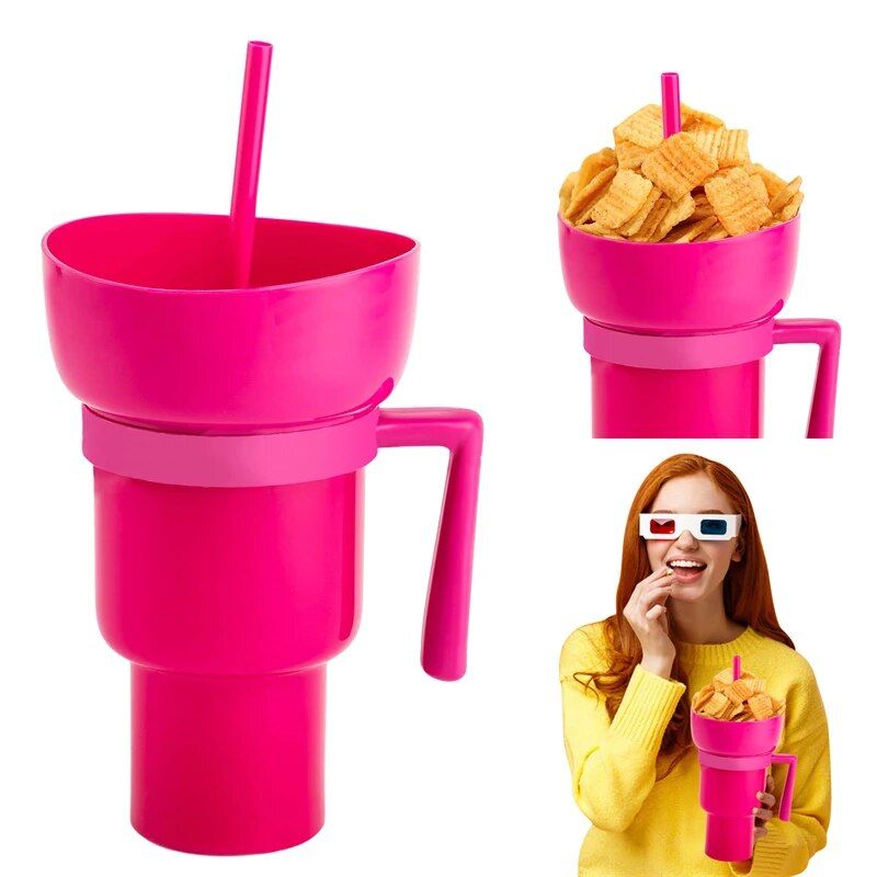 Multi-Purpose Portable Snack and Drink Tumbler