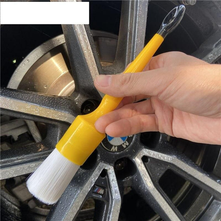 5-Piece Durable PBT White Nylon Hair Car Detailing Brush Set