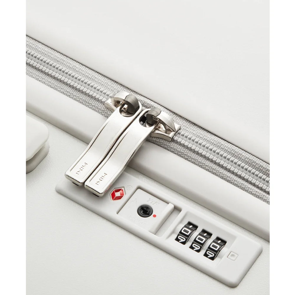 Hard Shell Spinner Suitcase with Cup & Phone Holder - Travel Light & Smart