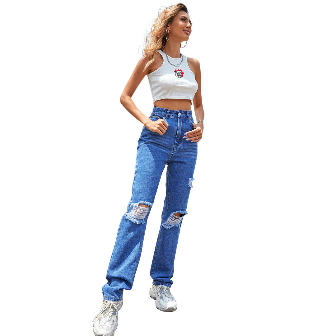 Fashion Trend Denim Trousers Women's New Style