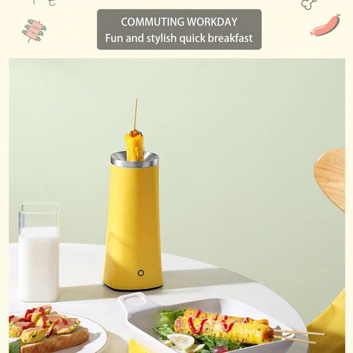 Compact Electric Egg Roll & Sausage Boiler - Non-Stick, Auto-Temperature Control