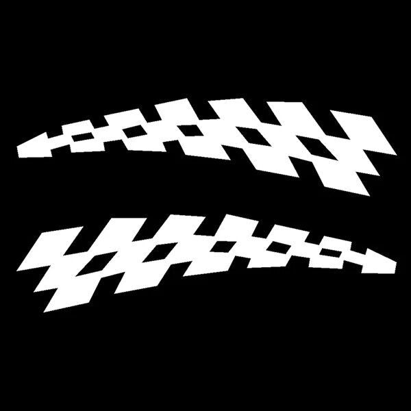 Checkered Flag Race-Inspired Car Stickers