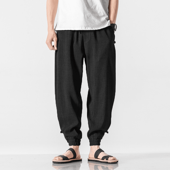 Summer New Style Chinese Style Thin Trousers Linen - MRSLM