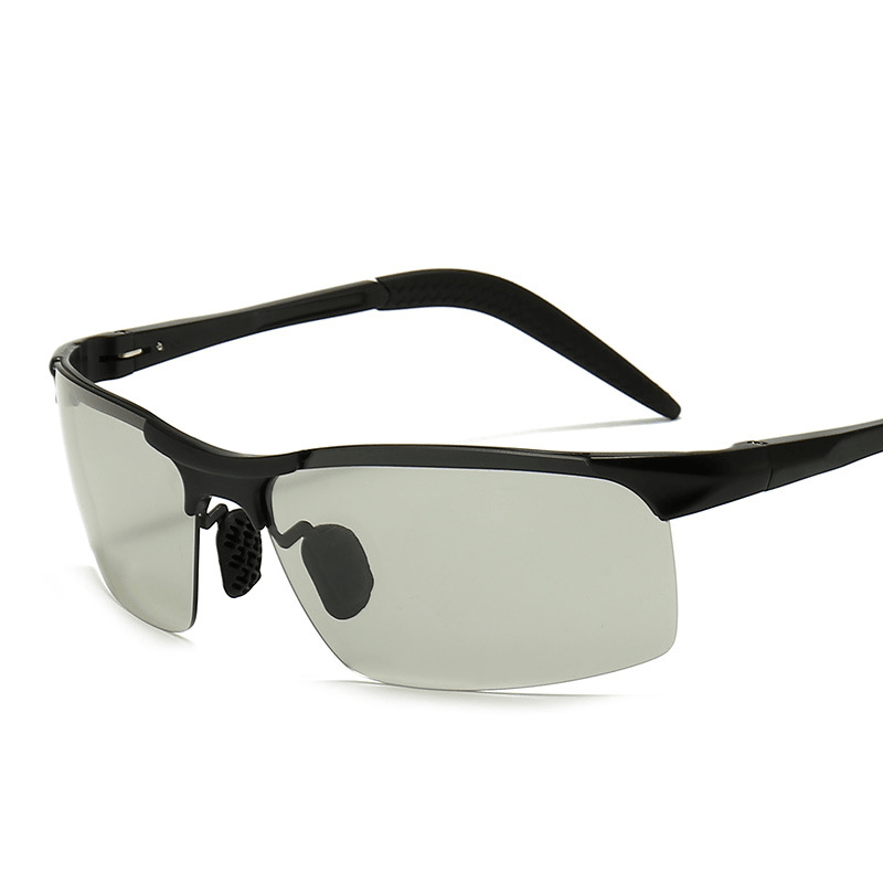 Polarized Color Changing Sunglasses Myopia Aluminum Magnesium Men'S Sunglasses Sunglasses Riding Glasses Driving Mirror 8177S - MRSLM