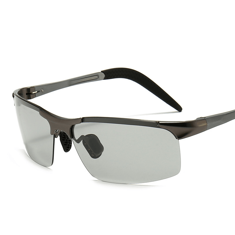 Polarized Color Changing Sunglasses Myopia Aluminum Magnesium Men'S Sunglasses Sunglasses Riding Glasses Driving Mirror 8177S - MRSLM