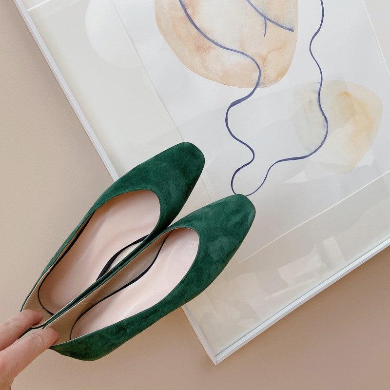 Inside And Outside Women's Shoes, Sheep Turned Leather - MRSLM