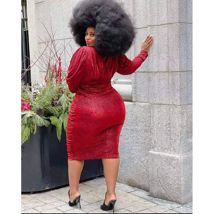 Plus Size Ruffled Dress