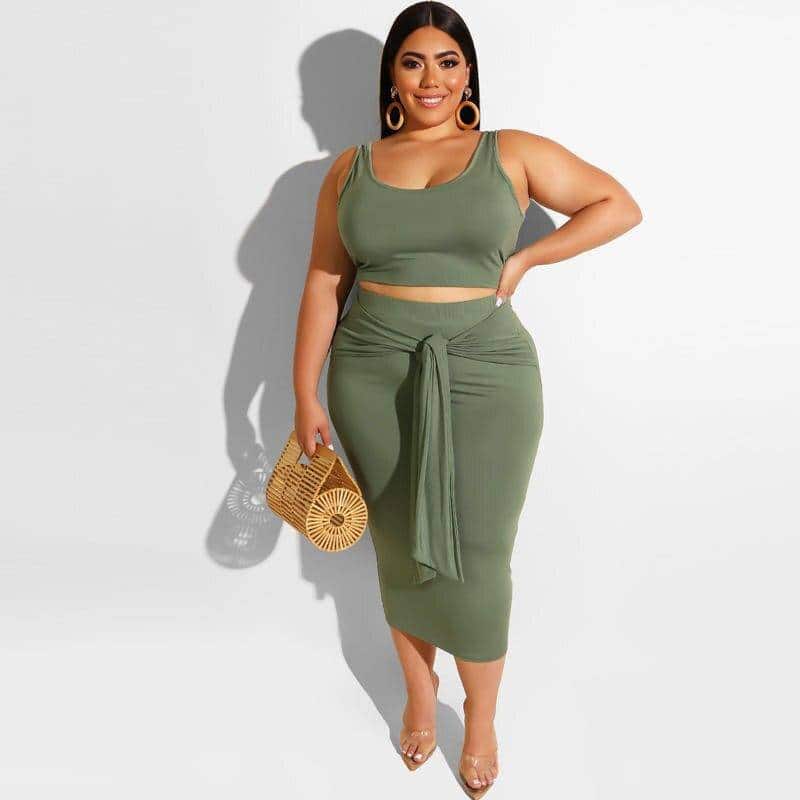 Plus Size Two-Piece Dress