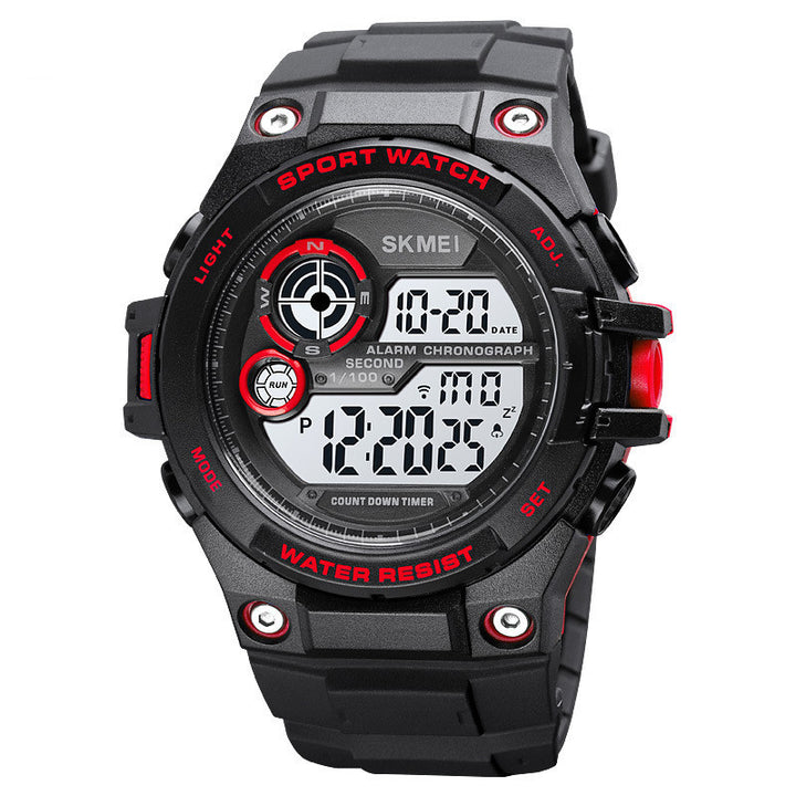 Men's Waterproof Outdoor Luminous Multi-function Sports Electronic Watch