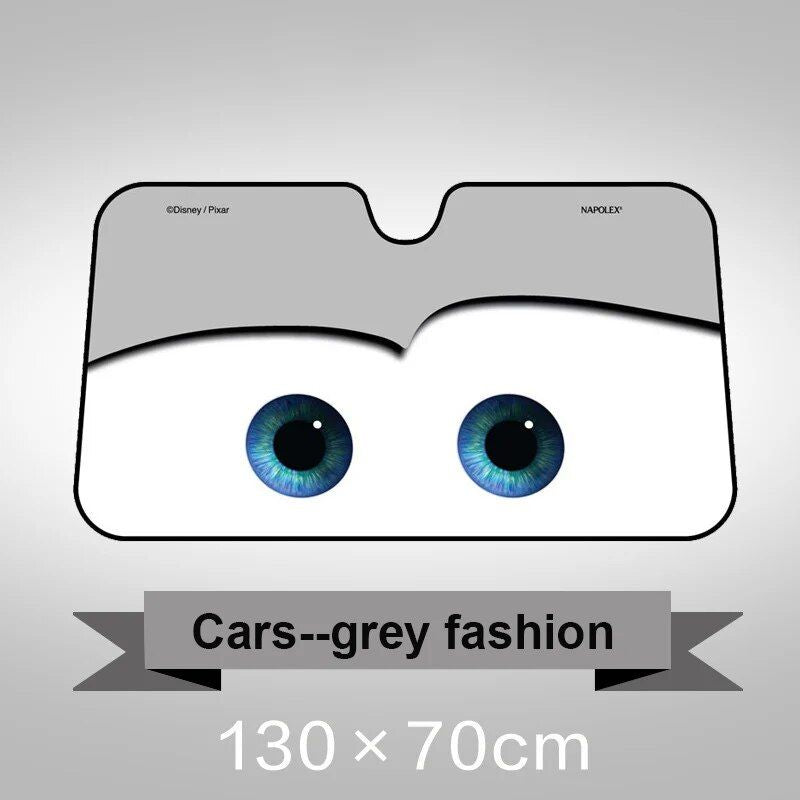 Aluminum Foil Car Sunshade with Heated Eyes Design – Windshield Solar Protector