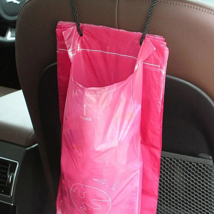 Multi-Use Disposable Auto Trash Bags - 50pcs Adhesive Car Garbage Bin Organizers