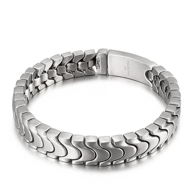 Fashion Simple Titanium Steel Men's Bracelet