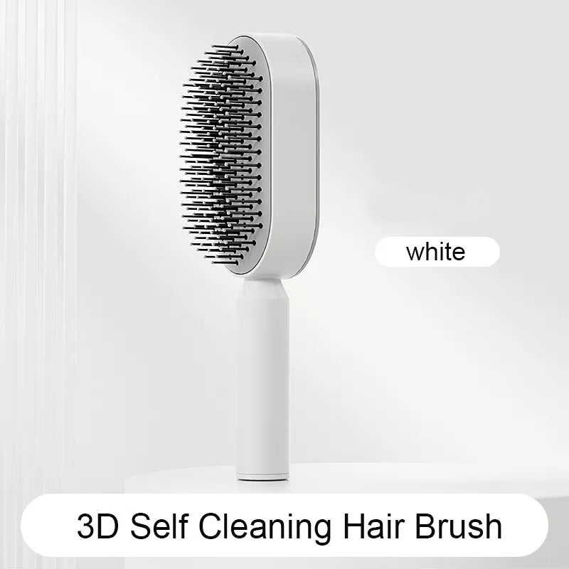 One-Click Self-Cleaning Hair Brush with 3D Air Cushion Massage