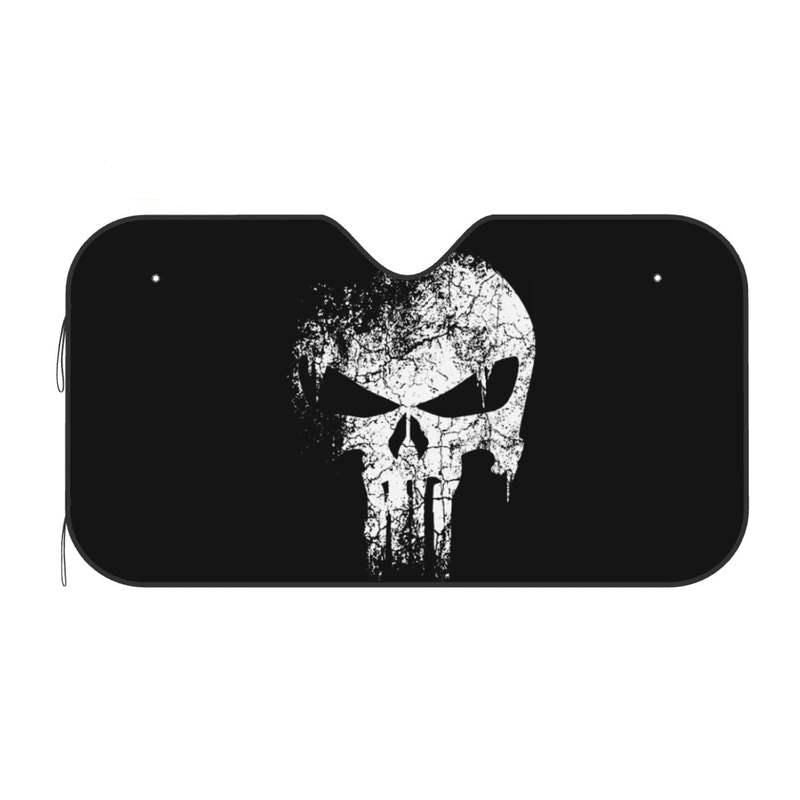 Punisher Skull Car Sunshade – Cute Auto Windshield Protector 76x140cm