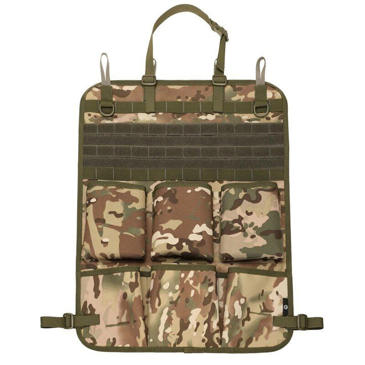Multifunctional Camo Car Seat Back Organizer - Tactical Storage Bag with MOLLE System
