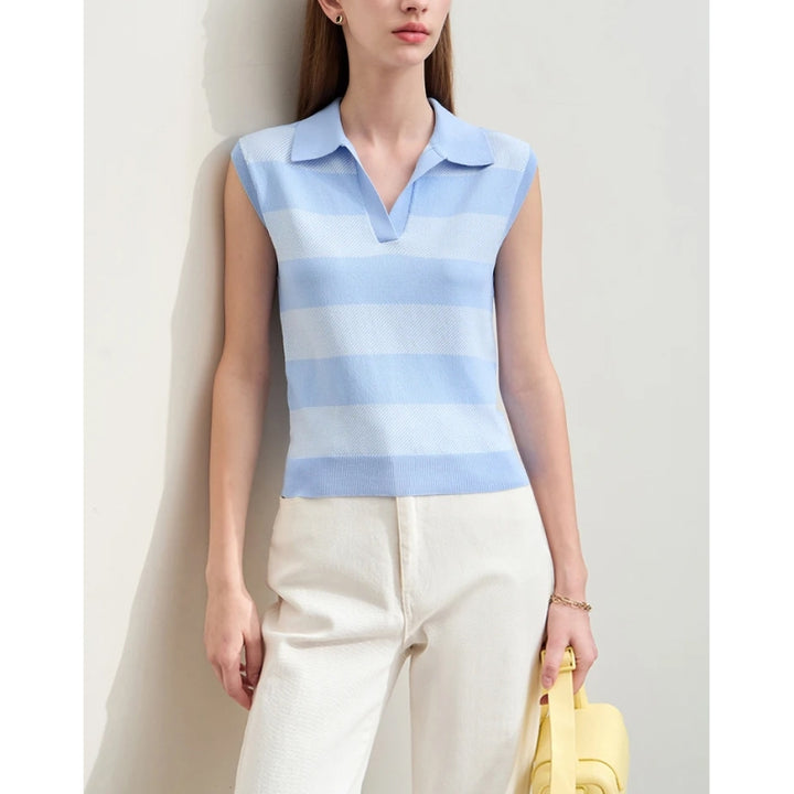 Chic Summer Knit Sleeveless Sweater