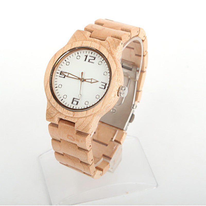 Bamboo quartz watch