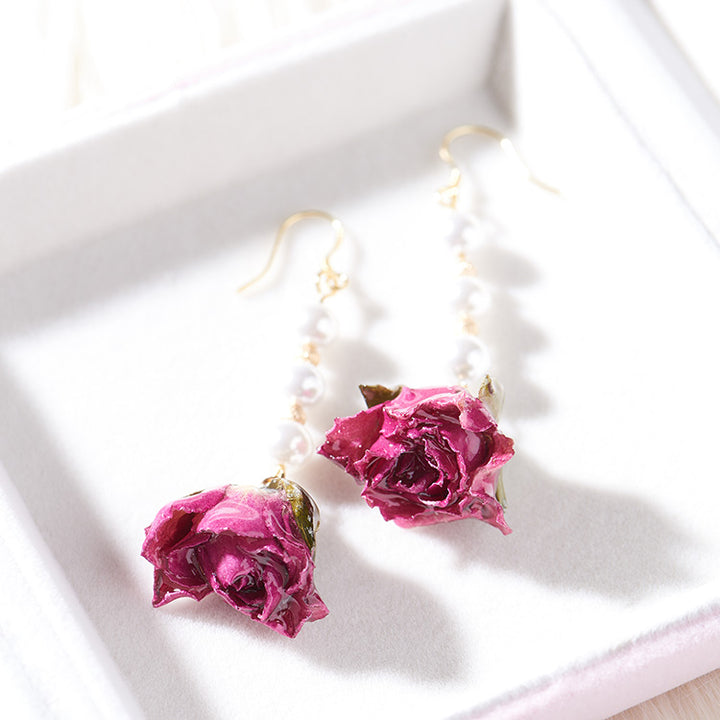 Anti Allergic Earrings Flower Eternal Long Style