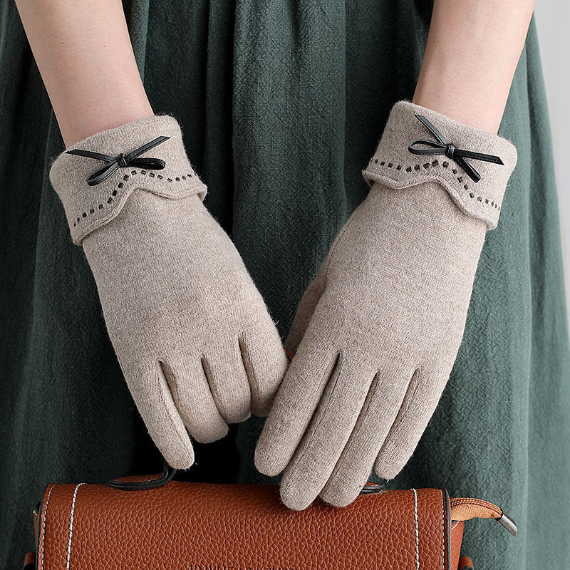 Driving touch screen wool cashmere gloves
