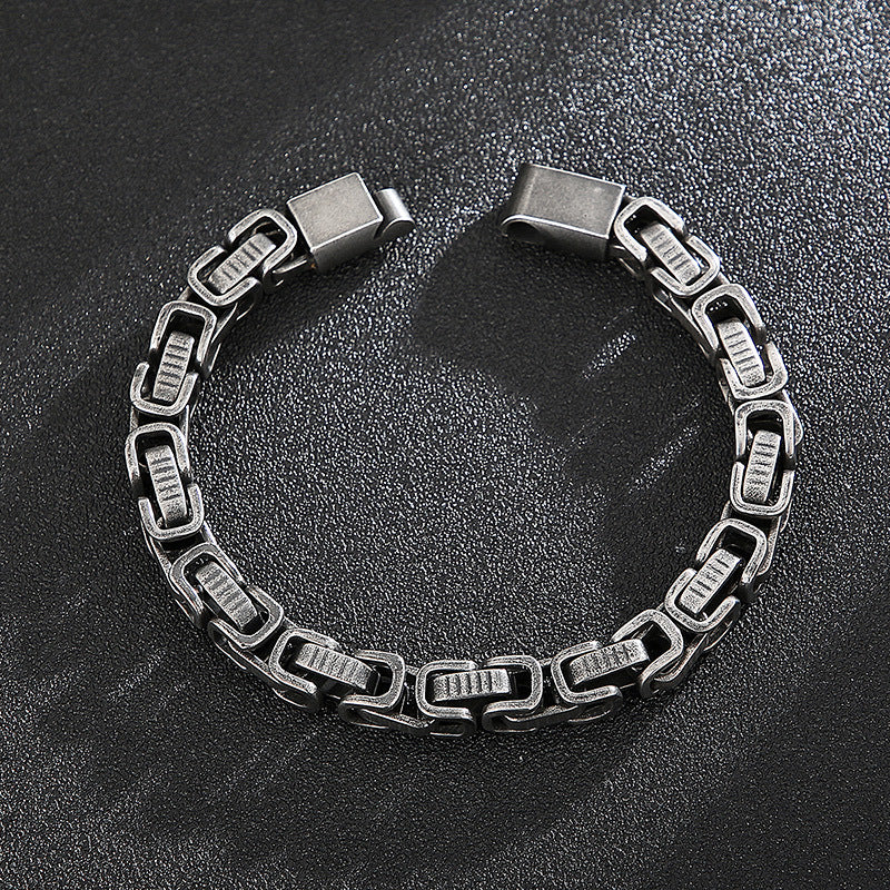 Domineering Welded Woven Titanium Steel Bracelet