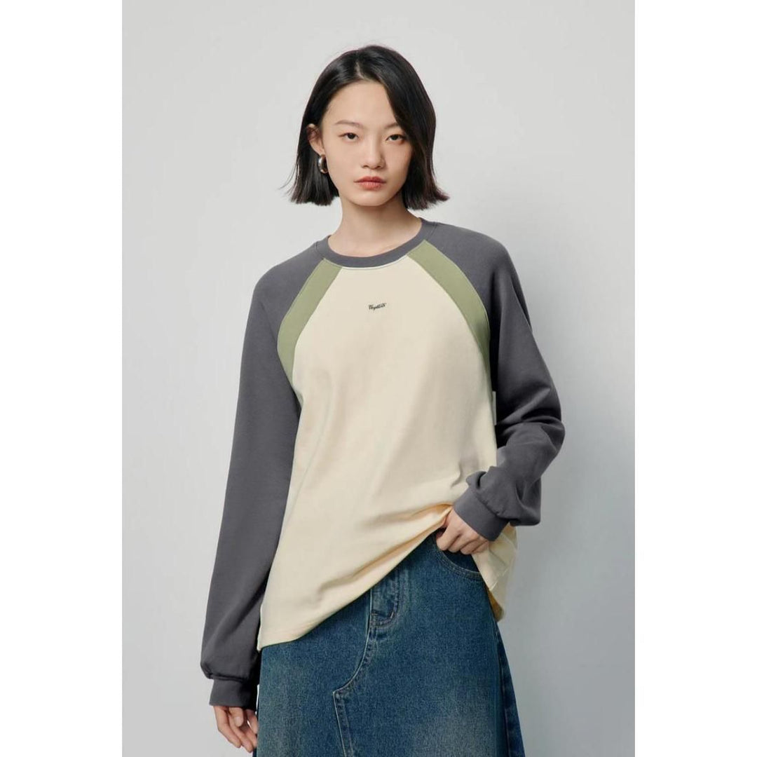 Spring Long Sleeve O-Neck Loose Tee