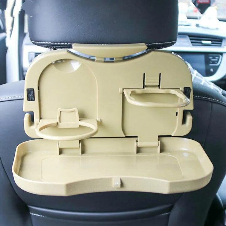 Universal Folding Car Cup Holder & Storage Box for Rear Seat