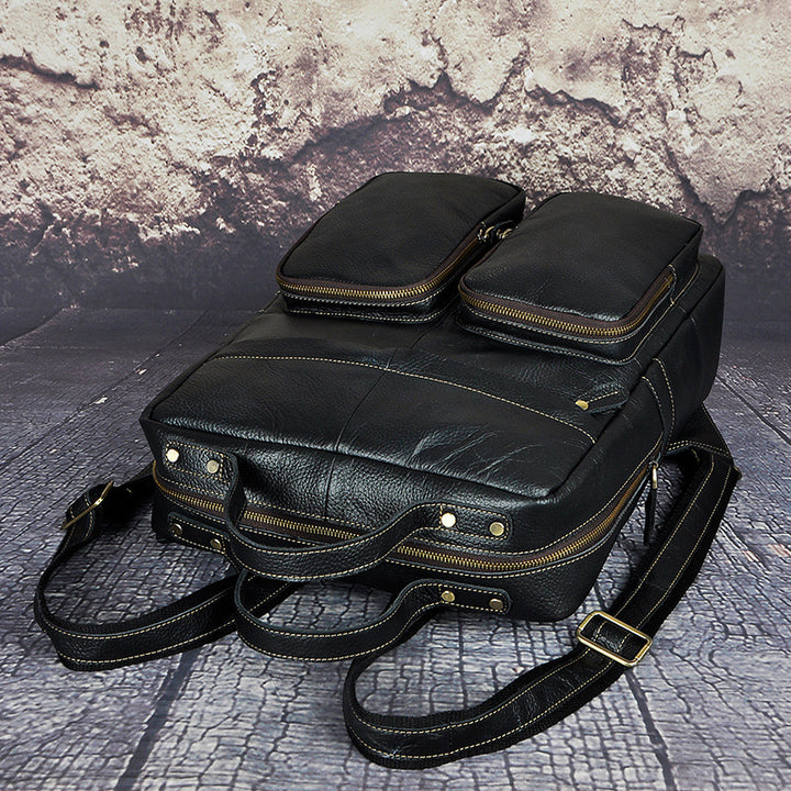 Leather Shoulder Bag youth fashion top leather backpack
