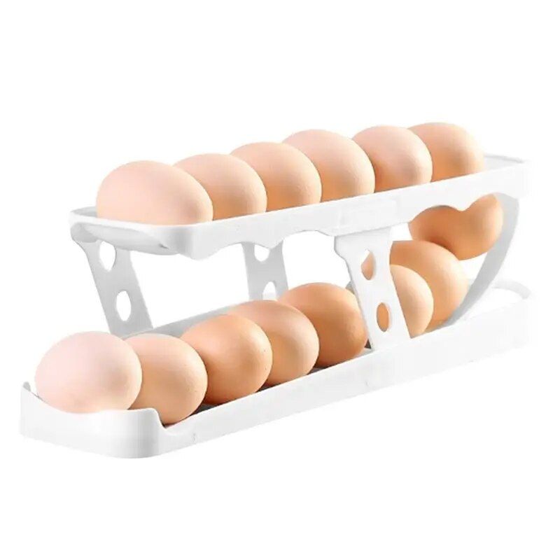 Modern ABS Egg Slider Organizer: Space-Saving Refrigerator Egg Dispenser