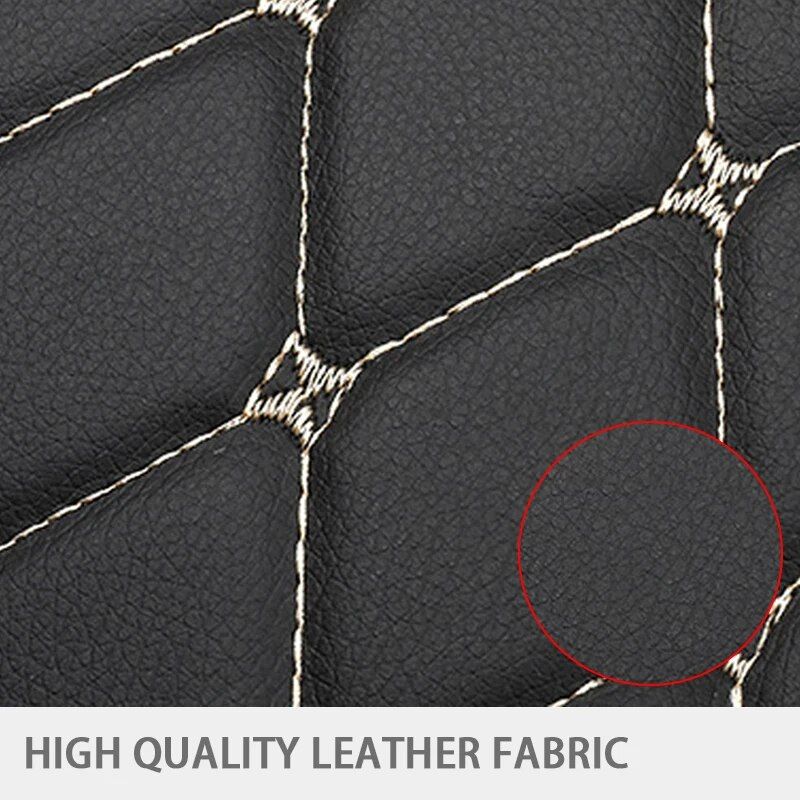 Deluxe PU Leather Car Seat Back Protector with Storage