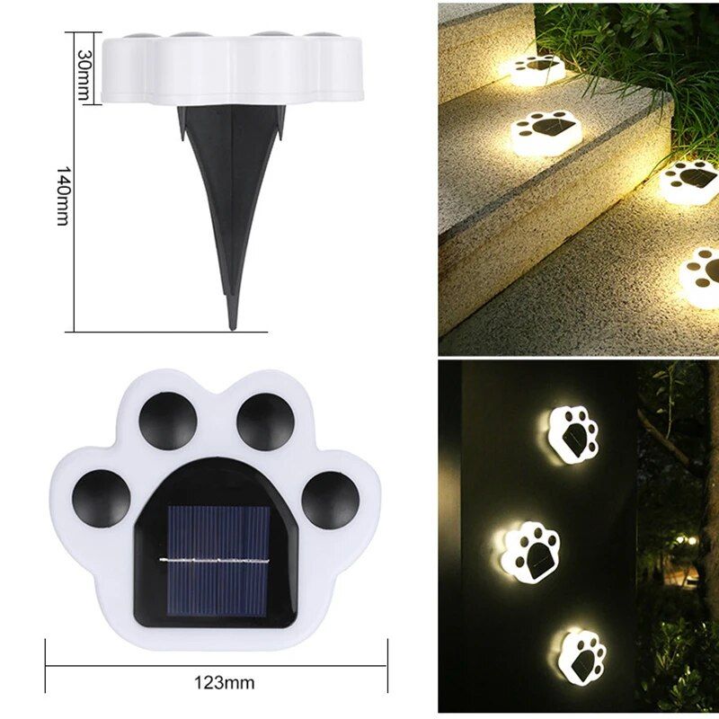 Solar Bear Paw LED Ground Lights