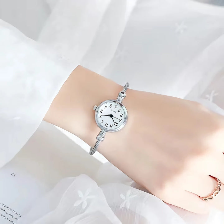 Women Retro Small Gold Bangle Bracelet Watches