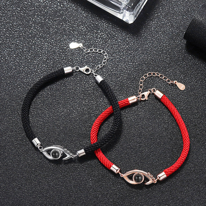 S925 Silver 100 Language Couples Hand Strap