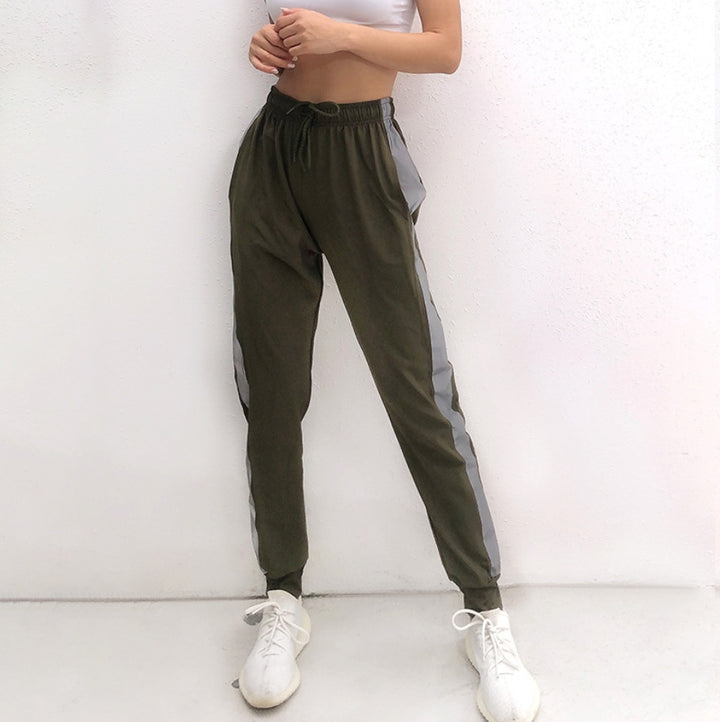 Side reflective night vision sweatpants