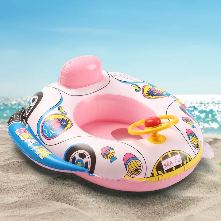 Baby Swim Ring Tube with Steering Wheel and Horn
