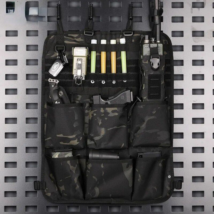 Multifunctional Camo Car Seat Back Organizer - Tactical Storage Bag with MOLLE System