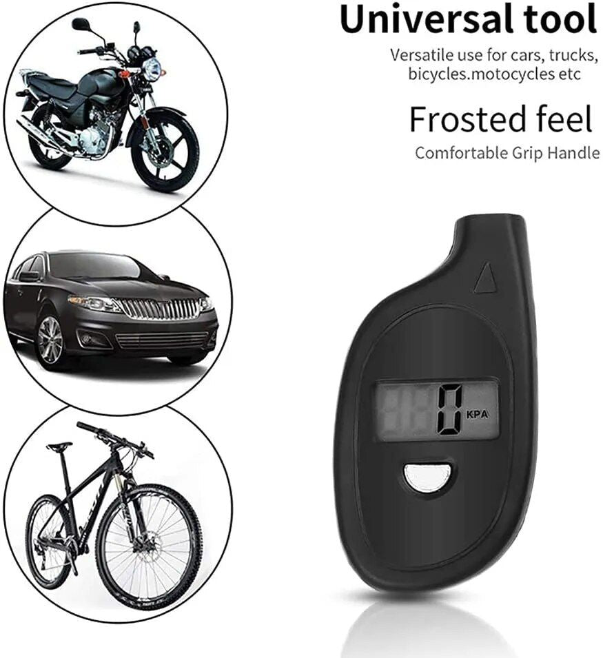 Compact Keychain Digital Tire Pressure Gauge with LCD Display