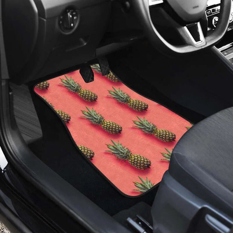 Pastel Pineapple Pink Car Floor Mats