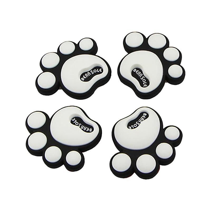 Car Door Edge Silicone Protectors with Cartoon Footprint Design