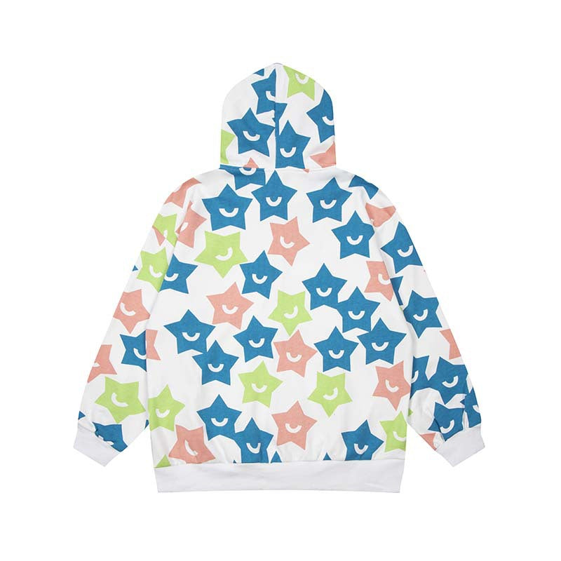 Women's Five Pointed Star Printed Hoodie