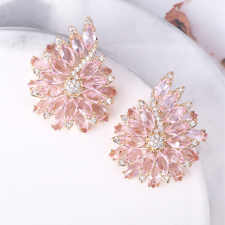 New Fashion Colored Flower Earrings